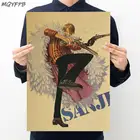 Аниме One Piece Vinsmoke Sanji, постеры из крафт-бумаги, настенные наклейки, декоративные картины, предметы интерьера, подарки