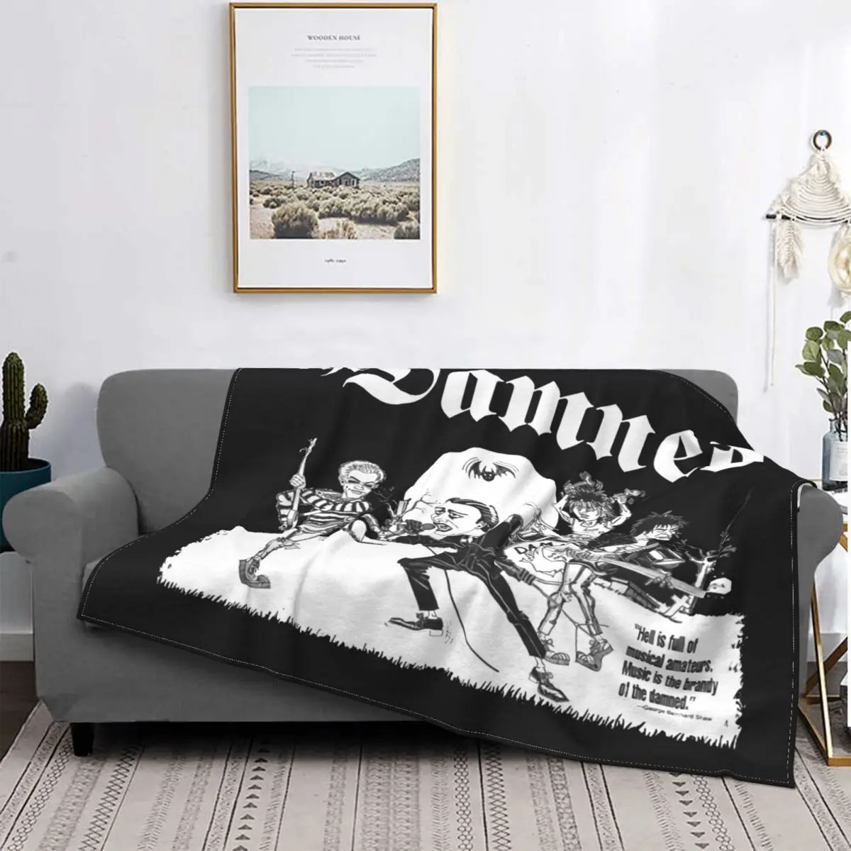 

The damed-Manta Vintage Punk Rare de los años 80, colcha para cama, sofá a cuadros, manta de verano para bebé