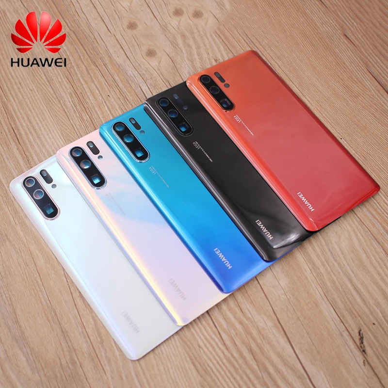 

Оригинальная Крышка батарейного отсека Huawei P30 Pro P 30, Задняя стеклянная крышка корпуса для P30pro, задняя крышка батарейного отсека с объективом...