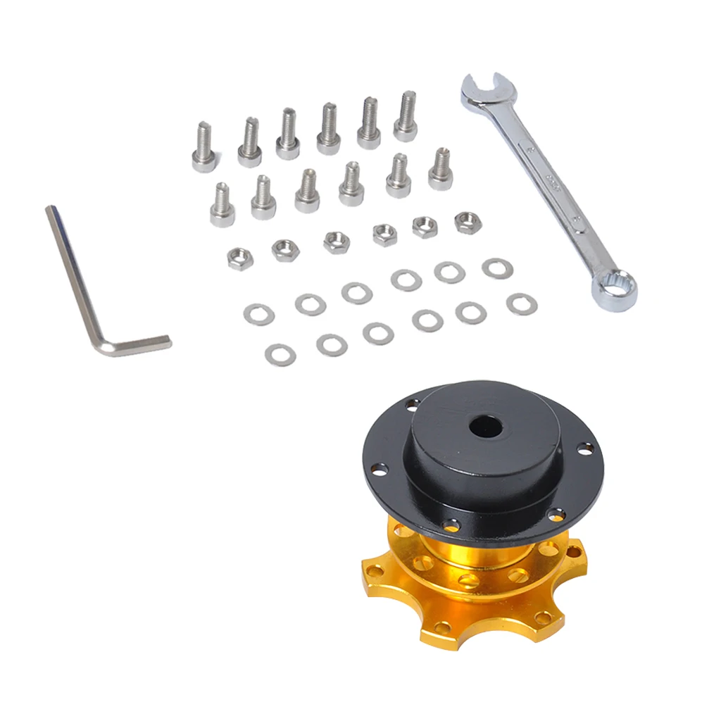 Желтый Универсальный автомобильный адаптер для быстрого крепления рулевого