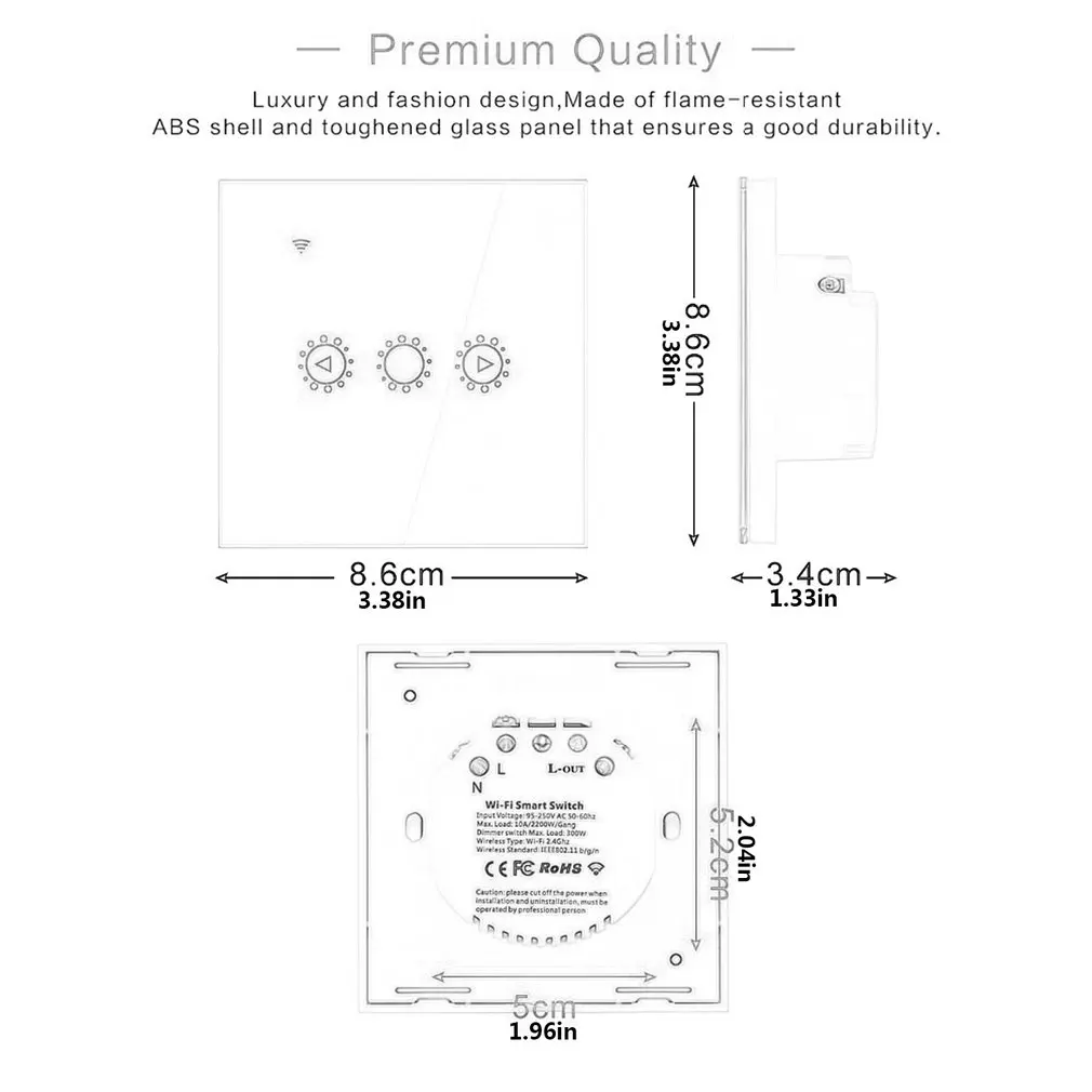 

Wifi Intelligent Rolling Door Controller Curtain Switch Voice Controller Remote Wall Control Switch Touch Switch Button