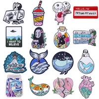c150 cartoon iron on patches clothing para diy embroidered badges sewing applique patchworks stickers
