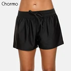 Женские плавательные трусы Charmo, свободные однотонные бикини, бандажные плавки для мальчиков