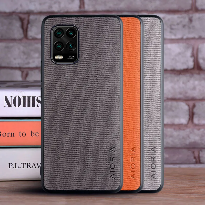 Чехол для Xiaomi mi 10 lite pro Ultra роскошный текстильный кожаный мягкий чехол телефона funda