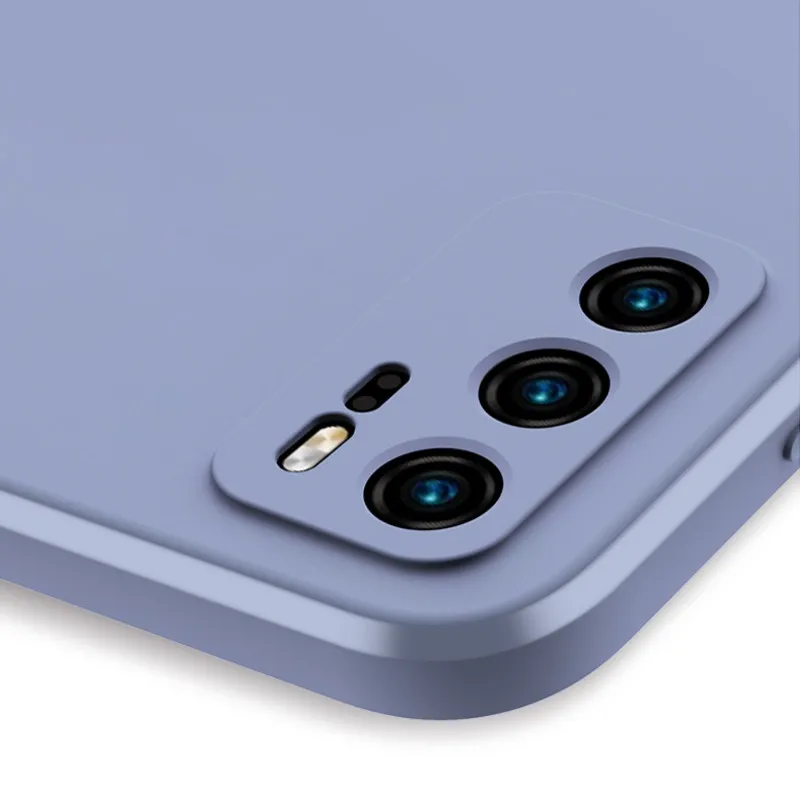 Original Square Soft Liquid Silicone Case For Huawei P50 P40 P30 P20 Pro Lite Mate 20 30 40 Pro Honor 30 Pro Cover
