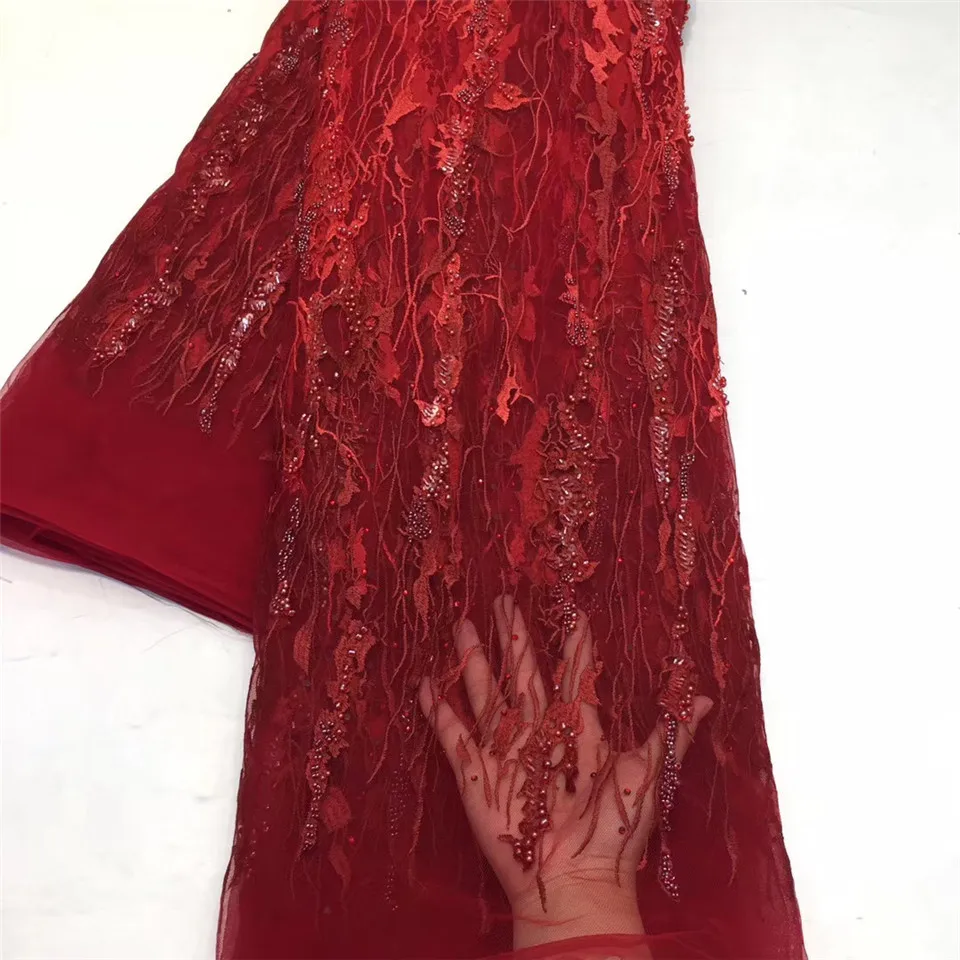 

2022 ручная работа новейшая африканская французская бисерная Тюль кружевная ткань высокого качества вышивка Нигерия сетчатая кружевная ткань ZX36721