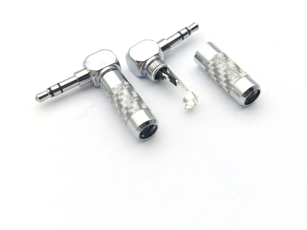 20 шт. коннектор из углеродного волокна с родиевым покрытием и прямоугольным