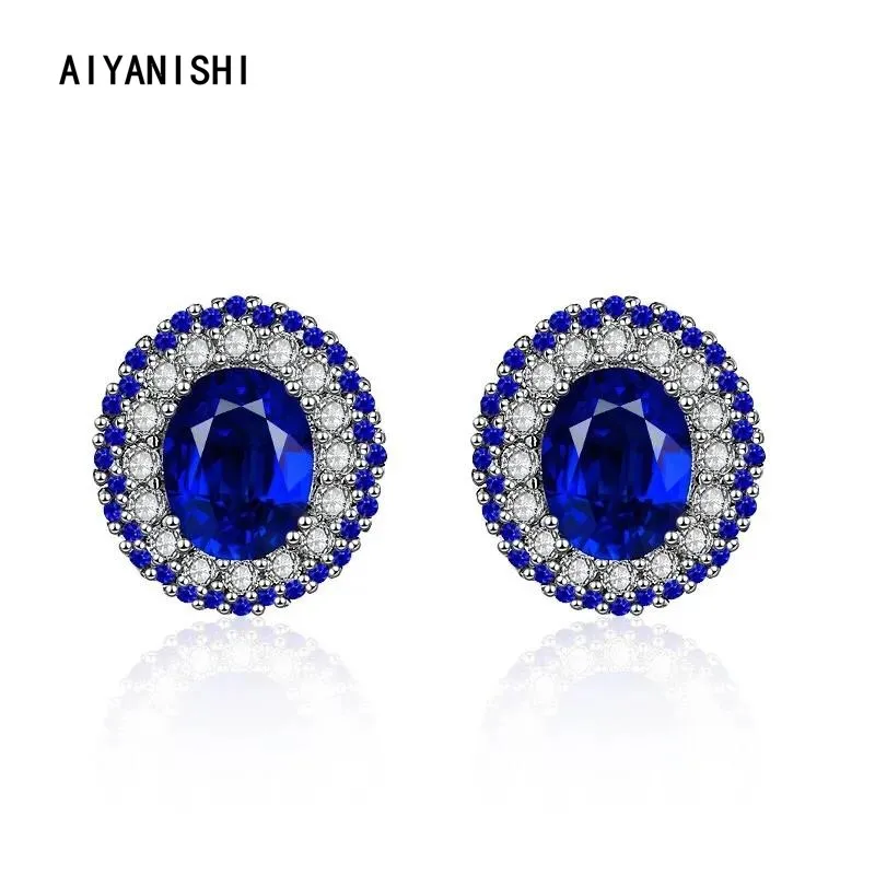 Женские серьги-гвоздики из серебра 925 пробы, с цветком