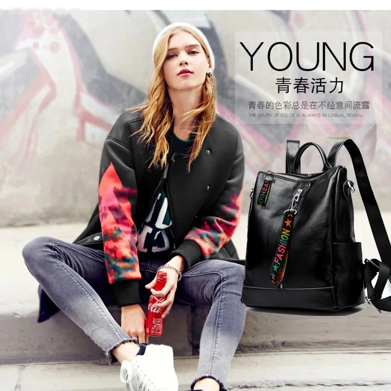 2020 женский рюкзак из 100% натуральной кожи сумка для путешествий модная через