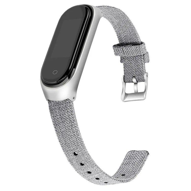 Lighe gray Аксессуары для mi band 4, браслет pulseira mi band 4, 3, ремешок для смарт-часов, сменный нейлоновый Браслет Для xiaomi band 4, браслет correa, ремешок - Цвет: Lighe gray