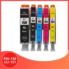 5 шт. PGI150 CLI151 Совместимый картридж для чернил PGI 150 CLI 151 для принтера canon PIXMA MG7510 IP7210 iP8710 MX721 Ix6810