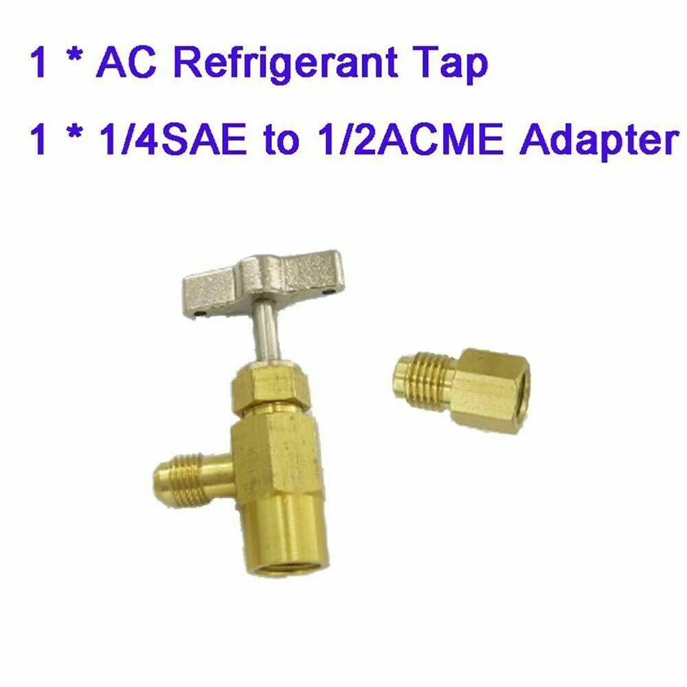 

Dispenser Refrigerant Can Tap Tool HVAC 1/4 AC Stainless steel Valve R134A