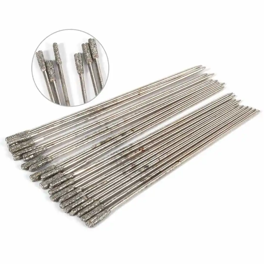 20 шт. 1 мм алмазные сверла мелкие драгоценные камни резьба заусенцы кладка