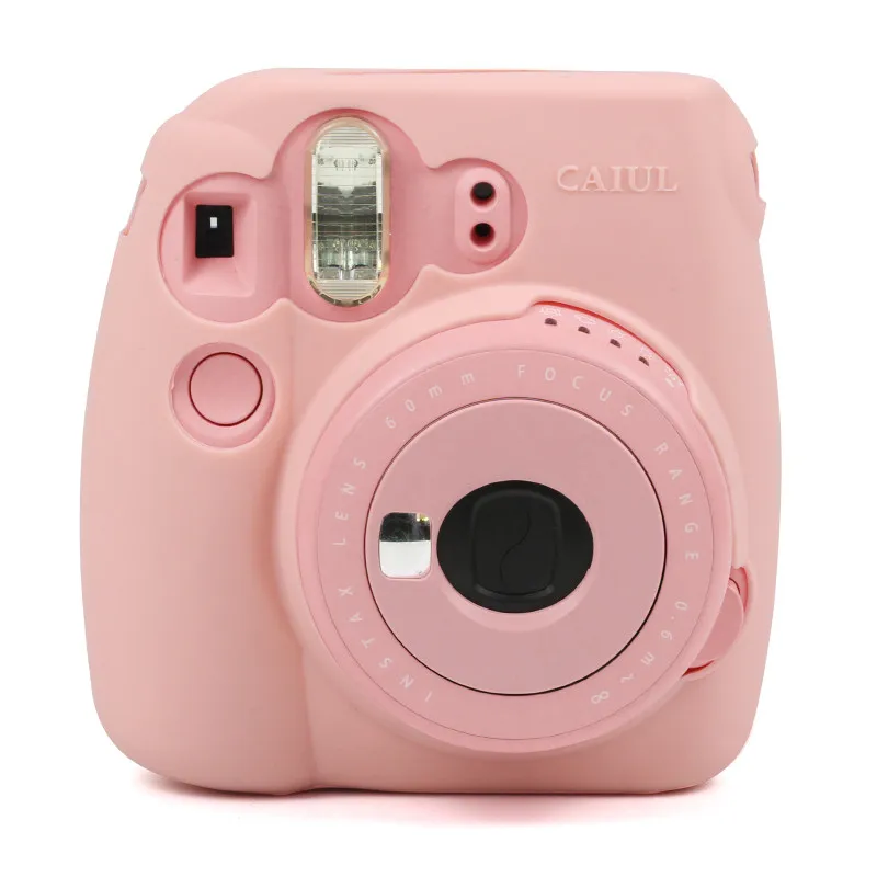 Pink Чехол для Камеры моментальной печати для Fujifilm Instax Mini 9 Mini 8 8+ чехол для камеры классический серебристый желеобразный чехол для камеры - Цвет: Pink