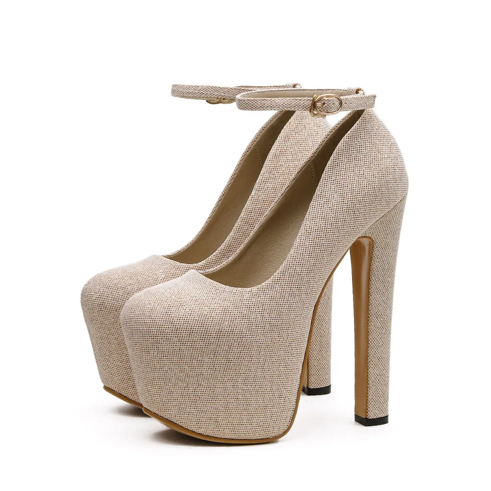 Туфли-лодочки женские на платформе водонепроницаемые высокий каблук 16 см