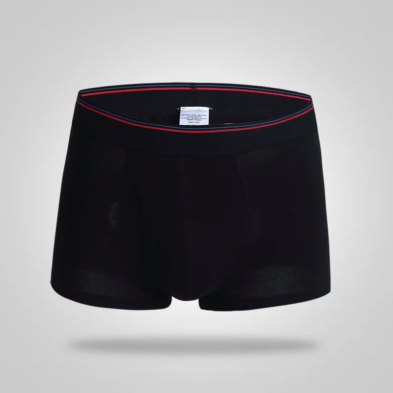 3 шт./комплект мужские однотонные хлопковые трусы-боксеры | Мужская одежда