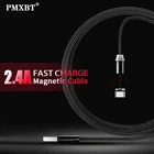 Магнитный кабель Micro USB Type-C 2,4 А для iphone 11 Pro XS Samsung S10 Xiaomi Redmi Note 7, магнитное зарядное устройство, шнур