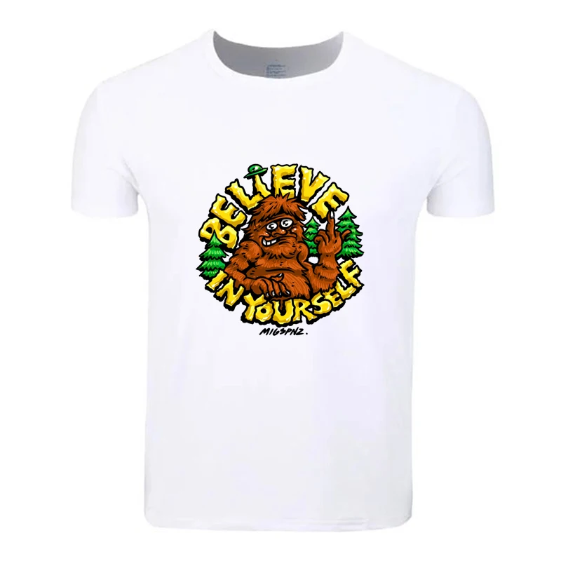 

Футболка Bigfoot хлопковая с круглым вырезом для студентов, Повседневная рубашка с коротким рукавом для мужчин, женщин, мальчиков и девочек, де...