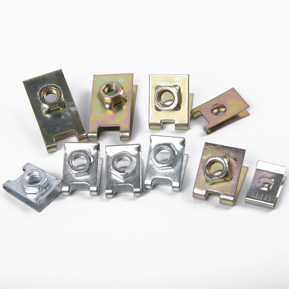 

Auto Clips Fasteners U Type 100Pcs Panel Trim Fixed Screw Metal Universal