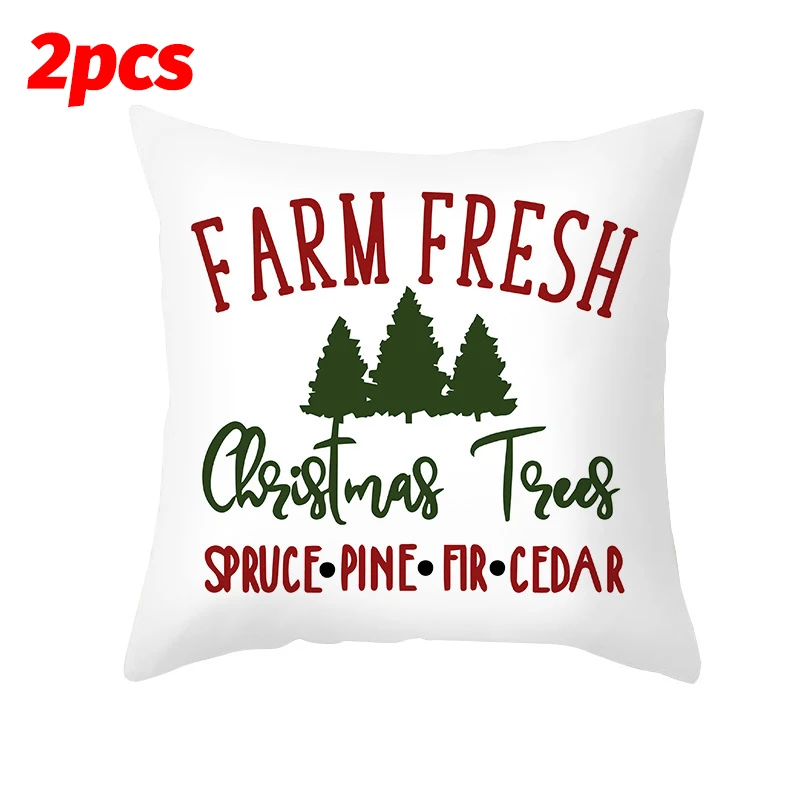 

2pcs Christmas Cushion Cover Decorative Pillow Cover Throw Pillow Case Home Decor Sofa Bed Christmas Pillowcase Home For Decor