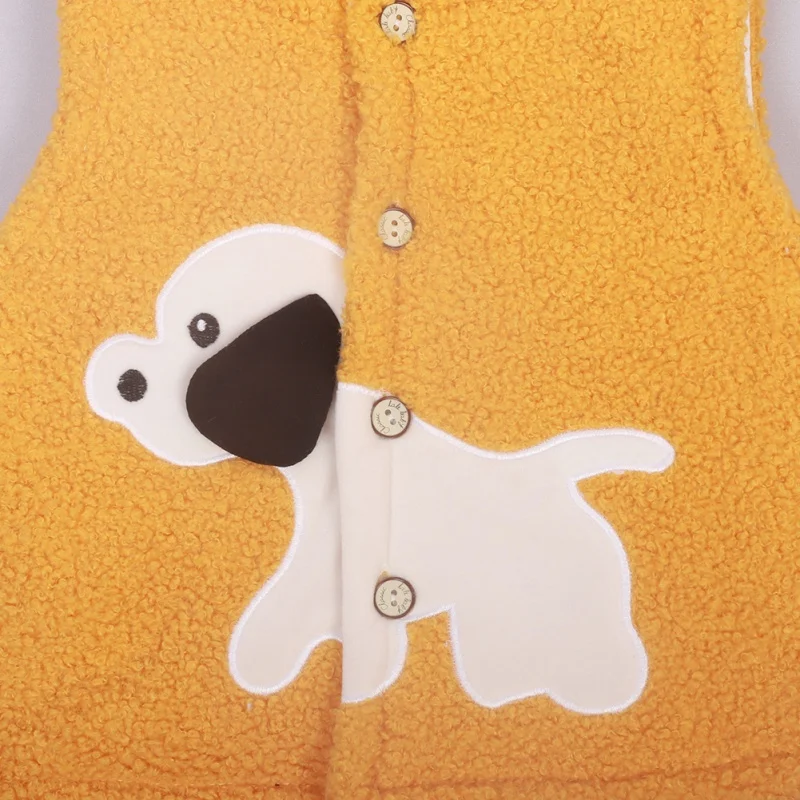 Осенний жилет с рисунком для маленьких мальчиков и девочек стеганый однобортный