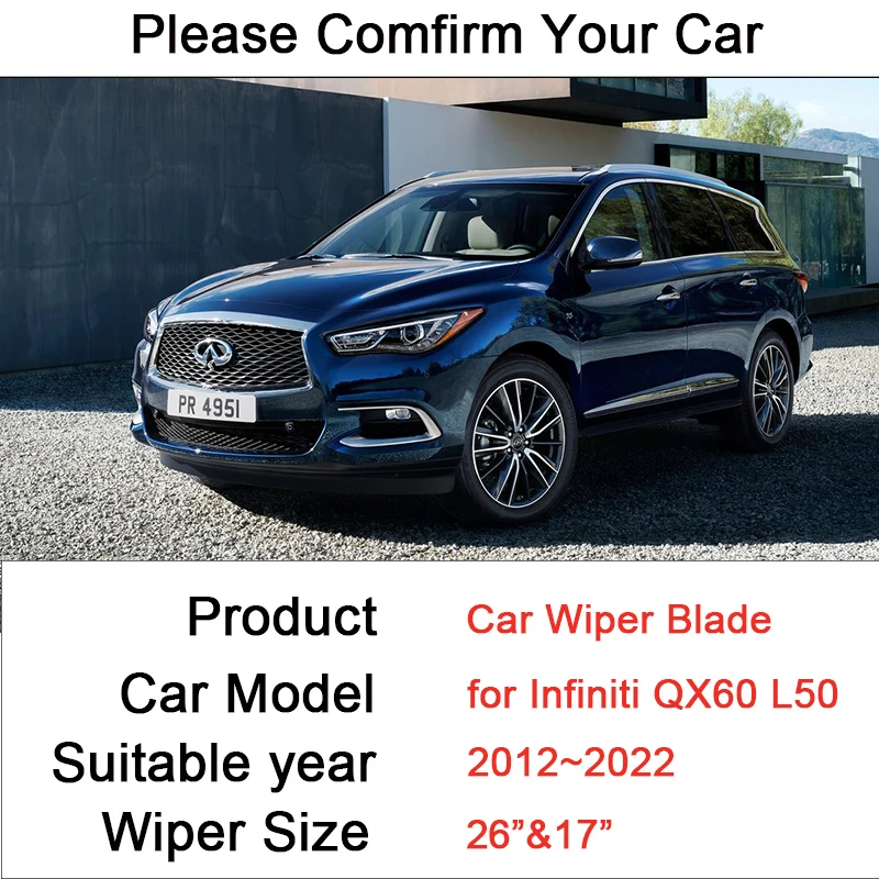 Щетки стеклоочистителя для Infiniti QX60 L50 2012 2013 2014 2015 2016 ~ 2022 | Автомобили и мотоциклы