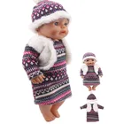 Аксессуары для кукол, головной убор с капюшоном и платье, аксессуары, наряды для кукол 43 см-46 см или 18-дюймовых кукол, детские игрушки