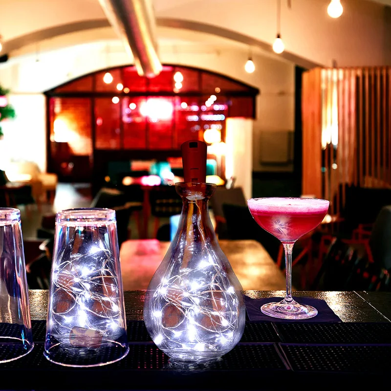 Винная пробковая Серебряная гирлянда светодиодная веревка Сказочная леска