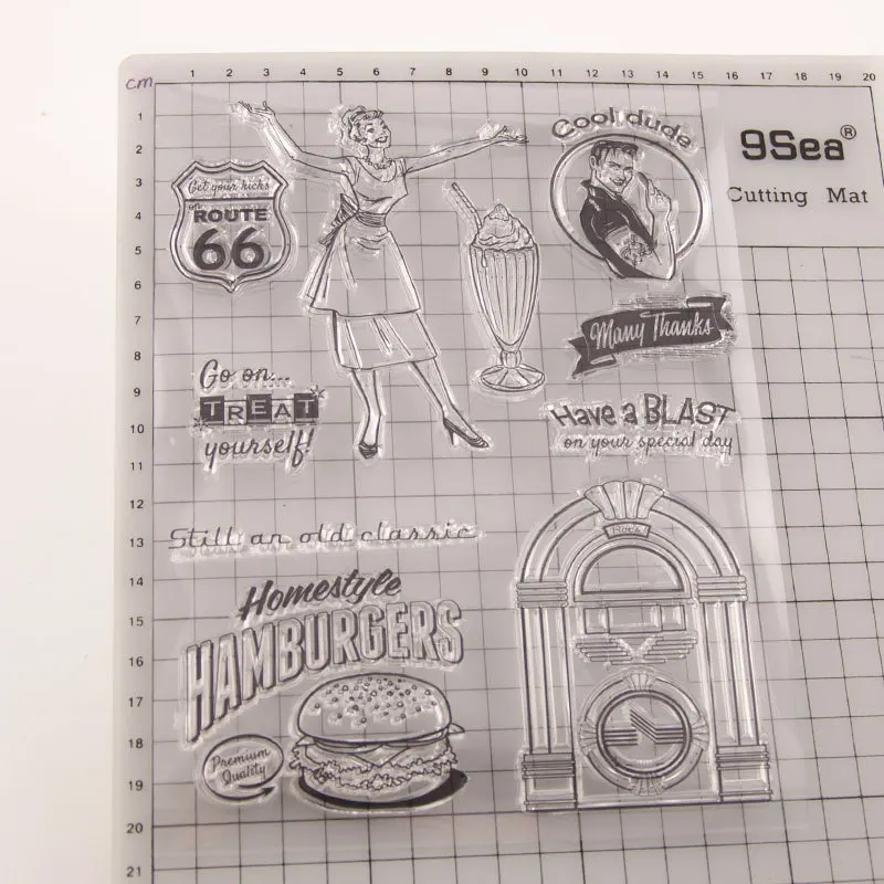 Силиконовые штампы с бургерами на день матери фотоальбом для скрапбукинга