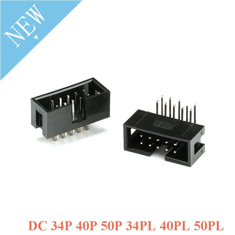 10 шт. DC3 34P 40P 50P 34PL 40PL 50PL Pin P PL 2 54 мм разъем разъема ISP Мужской Двойной разделенный