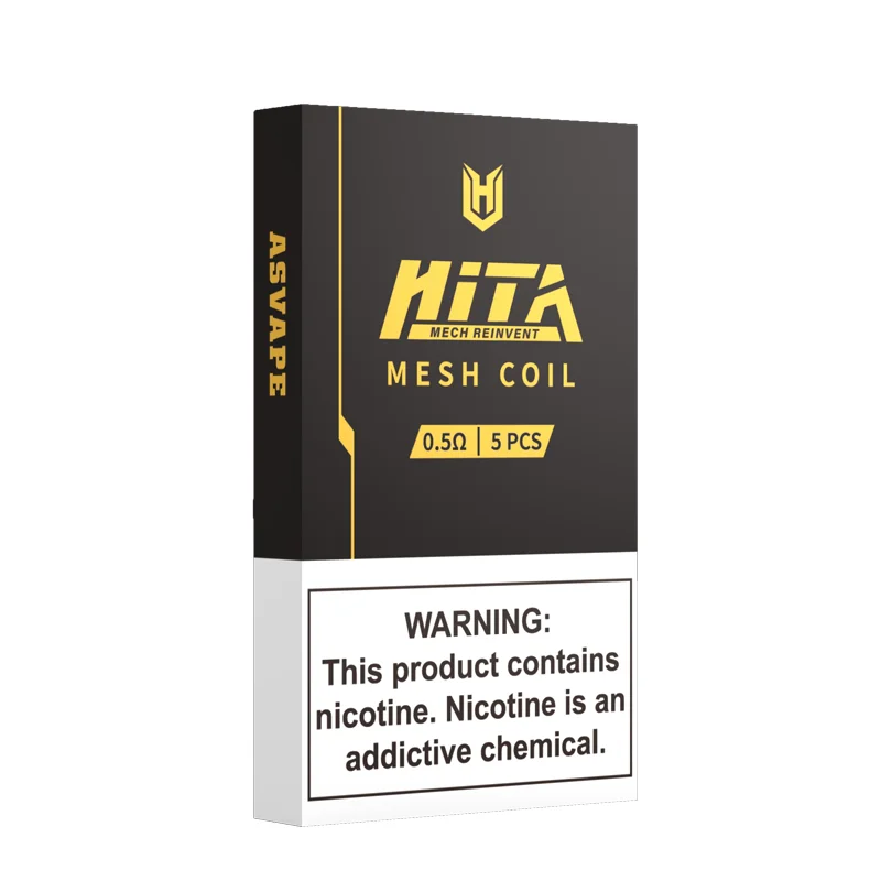 Сменные катушки Asvape Hita Mech 5 шт. G-taste 0.5 Ом/1.0 Ом головка атомайзера для Pod System Kit |