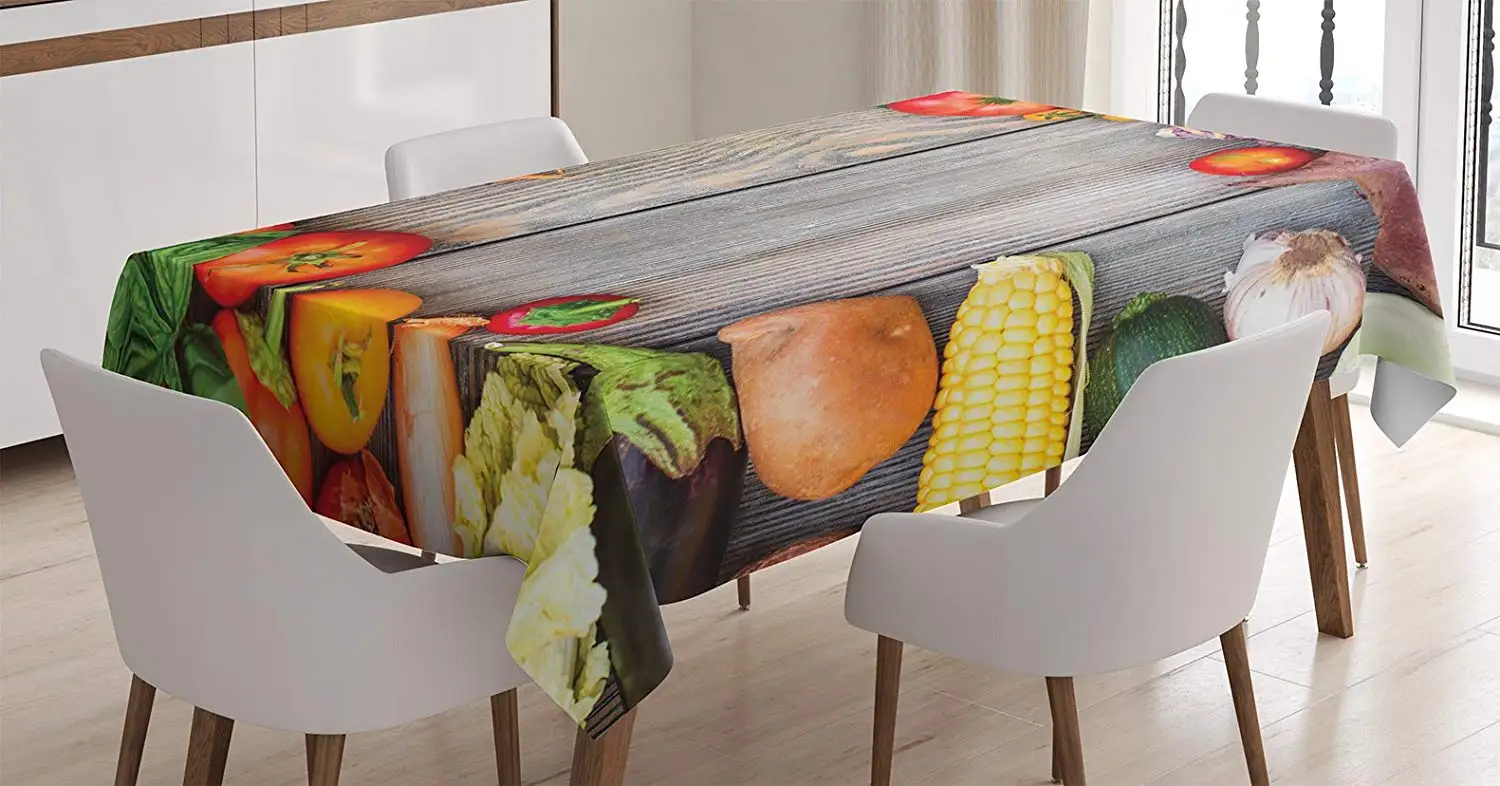 Фермерский дом Декоративная скатерть различные овощи деревянный стол морковь