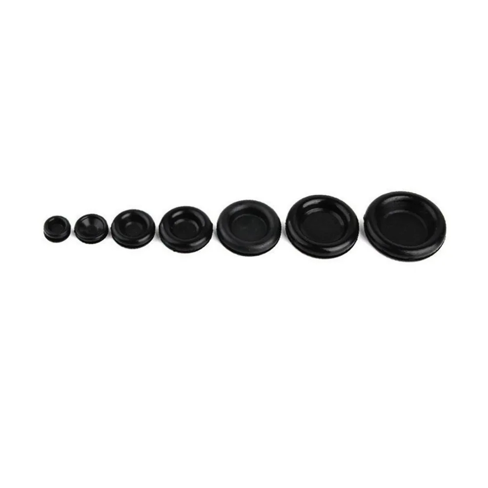 

170Pcs Rubber Grommet Assortment Contain 7 Popular Sizes Firewall Hole Plug Set Electrical Wire Gasket Kit For Car