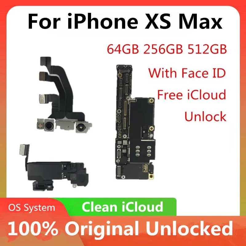 Бесплатный iCloud для iPhone Xs Max материнская плата 64 Гб 256 ГБ 512 с распознаванием