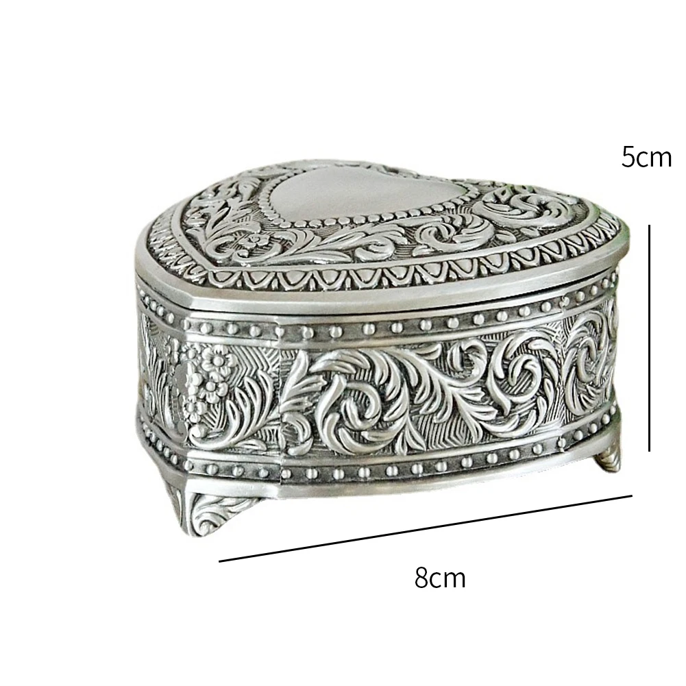 Изысканная шкатулка для драгоценностей в стиле ретро 2 форме сердца с