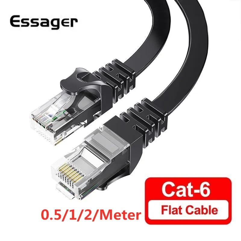 

Ethernet-кабель Essager Cat6, Lan-кабель 0,5/1/2/метр, UTP Cat6 RJ45, сетевой кабель, патч-корд для маршрутизатора ноутбука, сетевой кабель RJ45