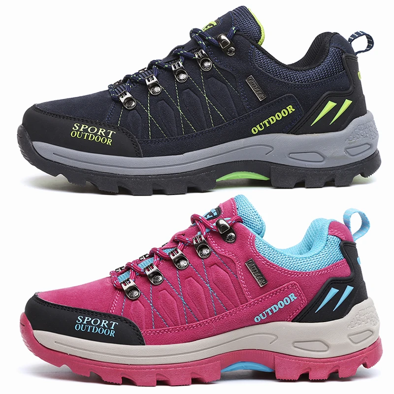 

Couple Lace-up Hiking Shoes Men Mountain Cross-country Shoes Ladies Outdoor Mountain Trekking Sports Shoes Camping Hunting Shoes