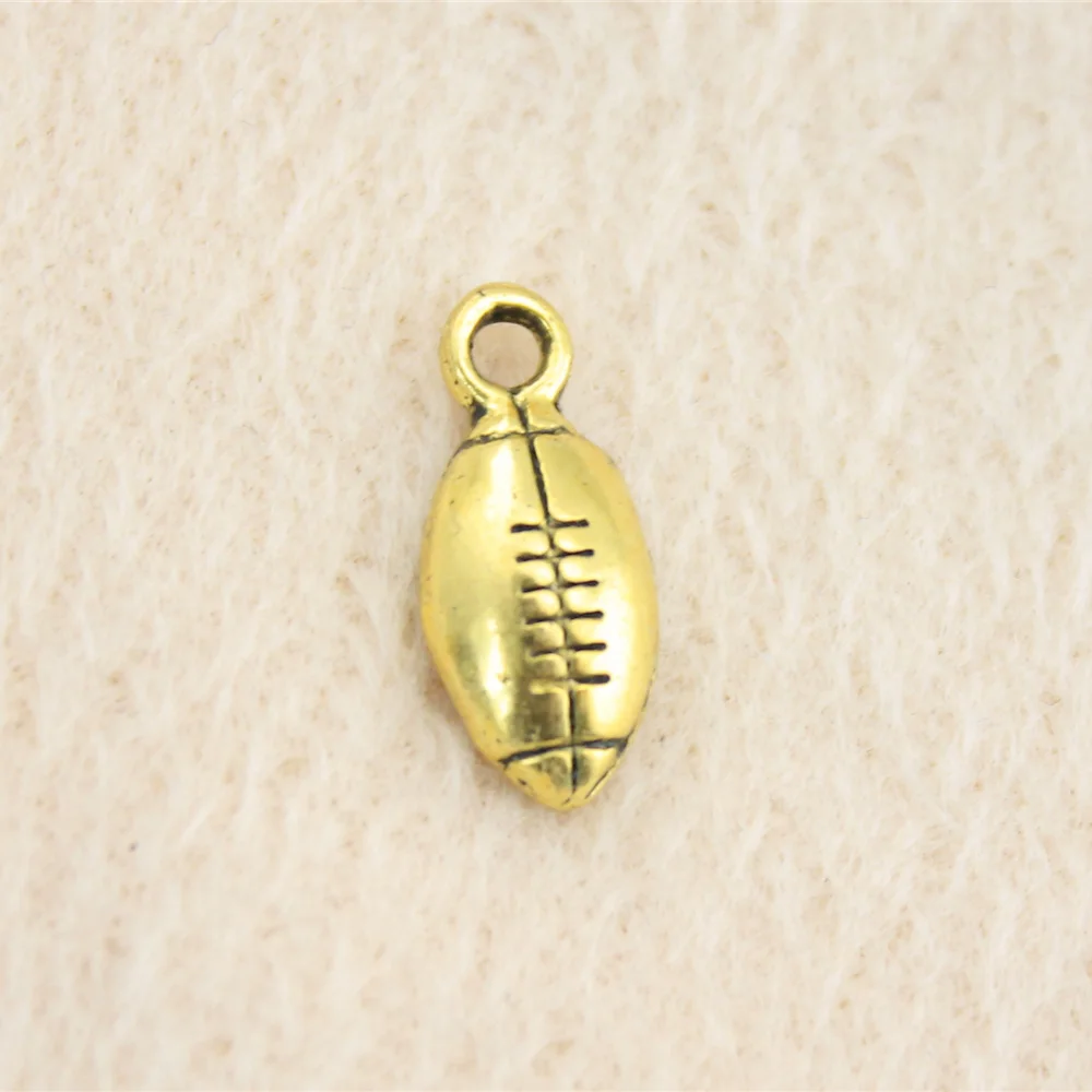 

Neck Pendant Lot Antique Gold Football Charms 30 Piece/lot 14x7mm AK2382