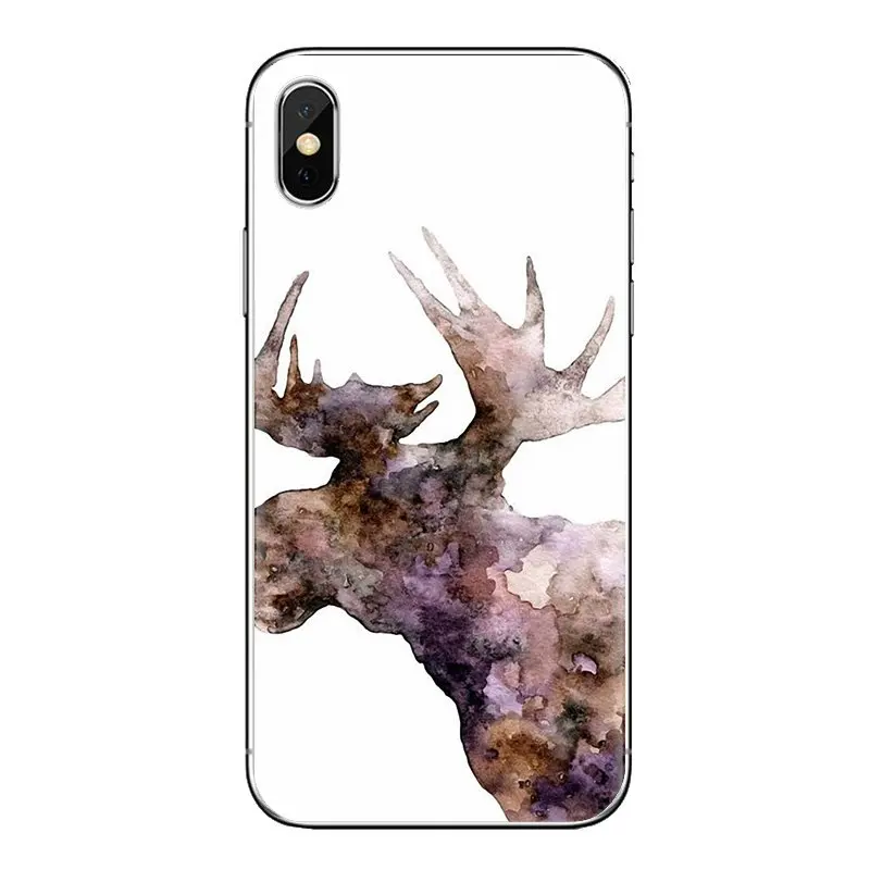 For iPhone XS Max XR X 4 4S 5 5S 5C SE 6 6S 7 8 Plus Samsung Galaxy J1 J3 J5 J7 A3 A5 Transparent Soft Cases Covers Moose Funny |