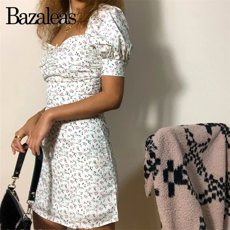 Bazaleas 2019 Австралийское вечернее платье с коротким рукавом женское обрезанными