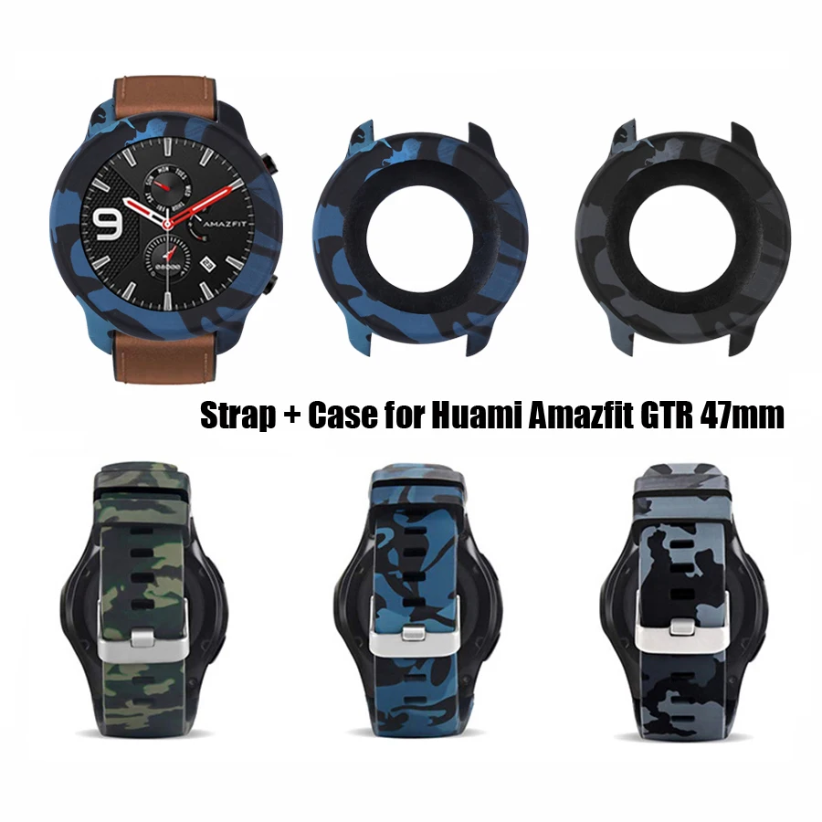 2 в 1 для Amazfit GTR ремешок для часов+ Мягкий защитный чехол крышка оболочка Рамка протектор для Xiaomi Huami Amazfit GTR часы 47 мм