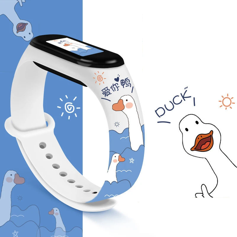 Силиконовый ремешок для часов Xiaomi Mi Band 3 4 браслет с граффити mi band 5 6 сменный