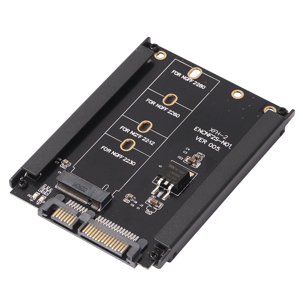Metal Case B+M Key M.2 NGFF SSD To 2.5 SATA 6Gb/s Adapter Card With Enclosure Socket M2 NGFF Adapter W/ 5 Screw M.2 SATA Adapter