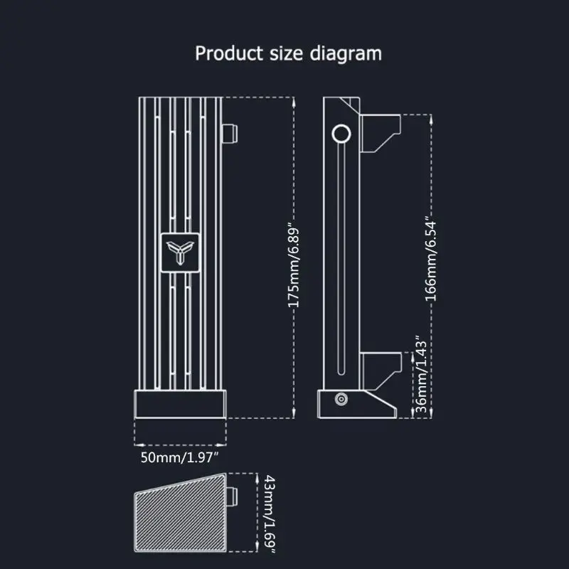 

VC-4 видеокарта стенд 5V3Pin ARGB Графика держатель для карт для A-TX/MATX/ITX шасси P9YA
