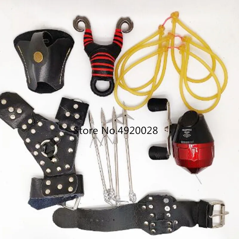 

Powerful Hunting Slingshot With Rubber Band Tubing PU Leather Catapult Professional Tactical Plastic Pocket Sling Shot Ball