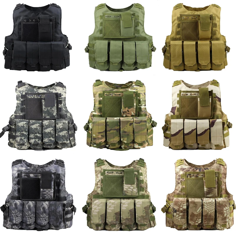 

Airsoft Military Tactical Vest Molle Combat Assault Steel Wire Vests Outdoor Paintball Multicam Camo Clothing Hunting Vest Gear