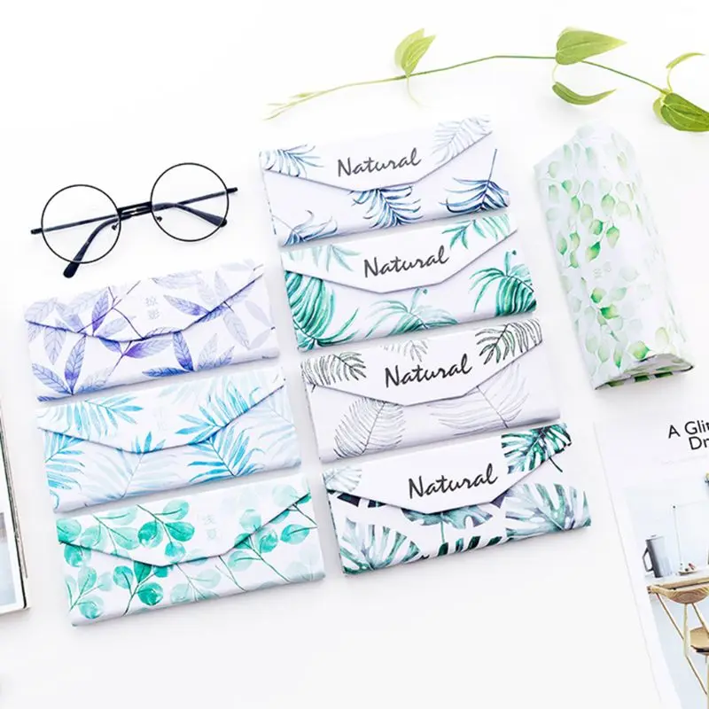 

Новые складывающиеся очки коробка для женщин девочек маленькие свежие Простые портативные очки для студентов близорукость коробка для хра...