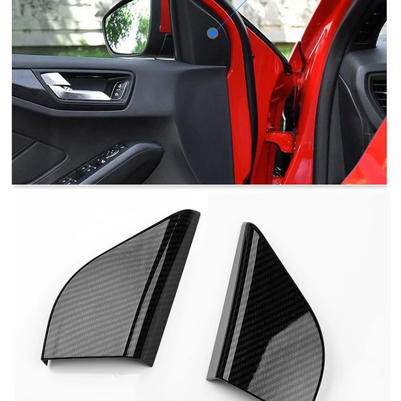 

Carbon Fiber Door Interior Triple-cornered Cover Trim Window a Pillar Stickers Car Accessories for Ford Focus 2019-2020