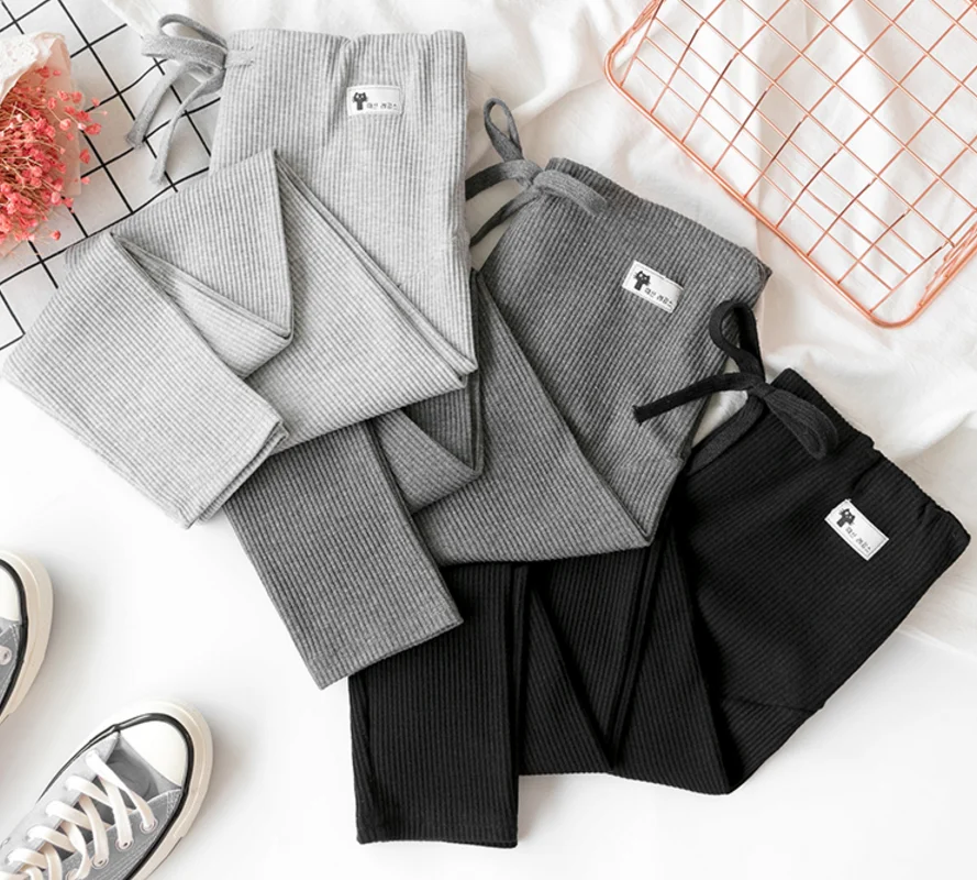 

Casual Leggings For Pregnant Women Elastic High Waist Stripes Pants Pregnancy Sports Clothes Maternity Fitness Trousers Skinny