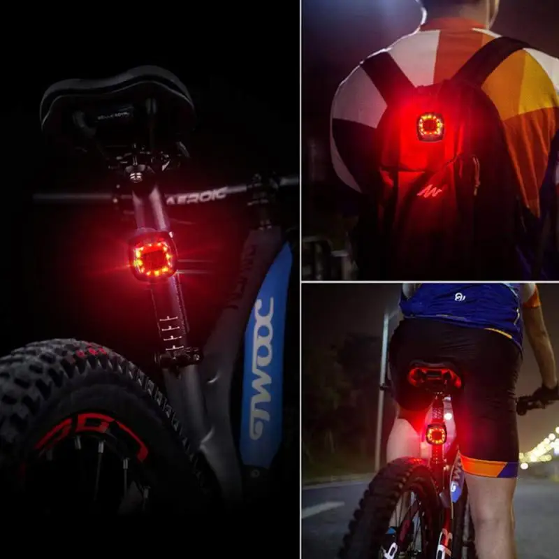 Mini LED Sepeda Ekor Lampu Usb Dibebankan Sepeda Rear Lampu IPX6 Tahan Air Keselamatan Peringatan Bersepeda Lampu Helm Ransel Lampu